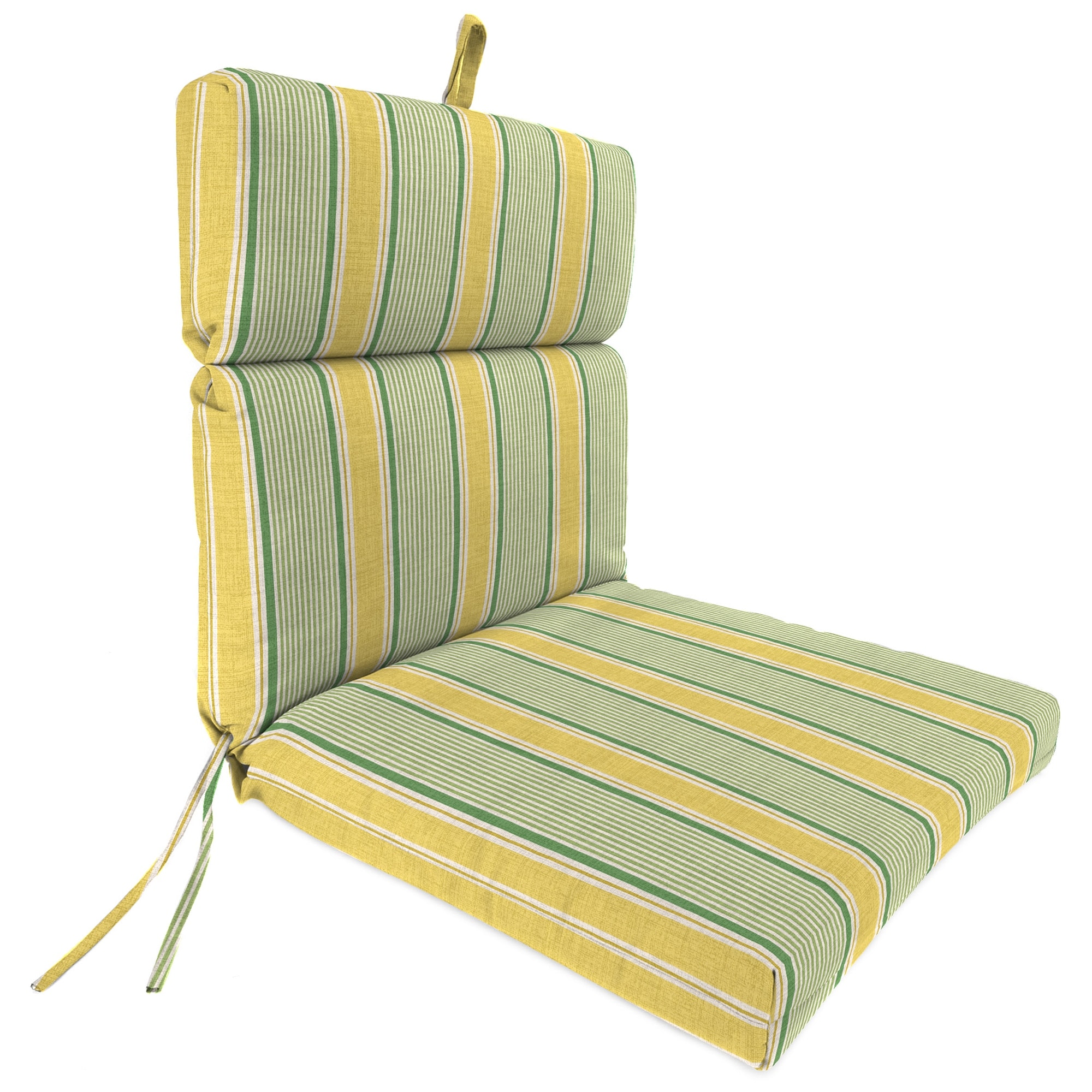 22" x 44" Outdoor Chair Cushion with Ties and Loop - 44'' L x 22'' W x 4'' H