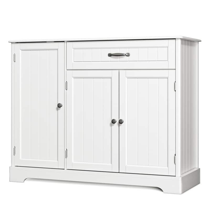 Buffet Cabinet Storage Sideboard, Kitchen Sideboard Storage Buffet Cabinet with Drawer and 3 Doors