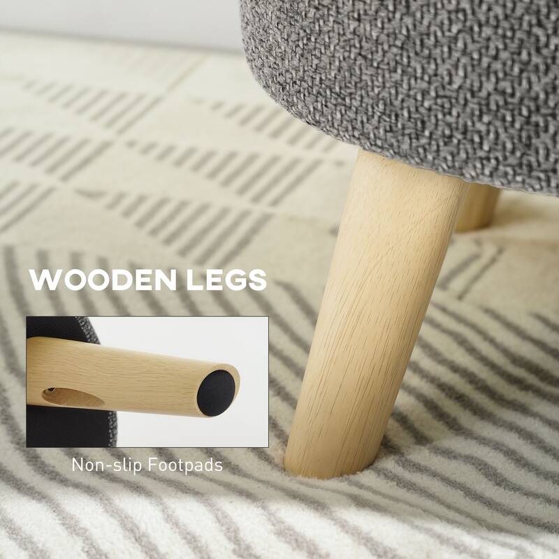 Multifunctional Storage Ottoman with Thick Foam Seat and Hidden Compartment for Living Room or Bedroom