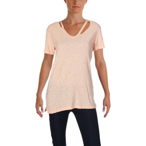 Shop Michelle By Comune Womens T Shirt Distressed Slub Overstock
