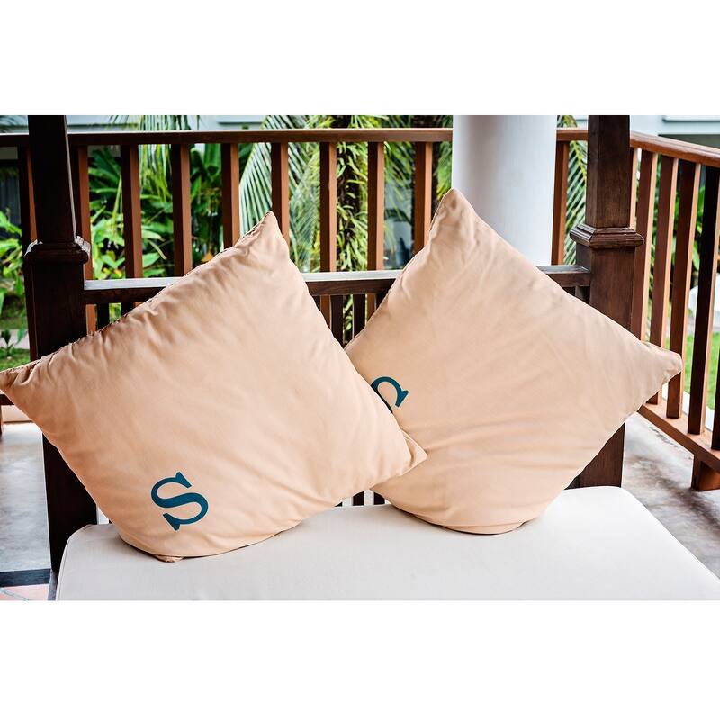 Modern Monogram Indoor/Outdoor Throw Pillow-S