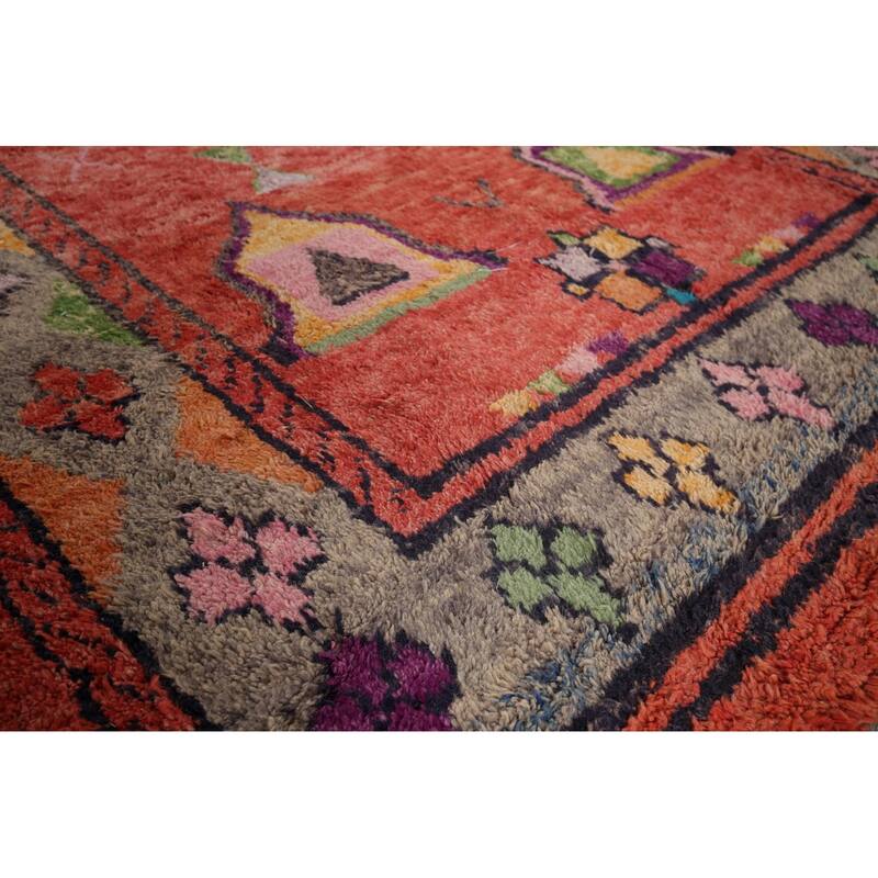 Plush Moroccan Oriental Area Rug Hand-Knotted Wool Carpet - 7'6"x 10'11"