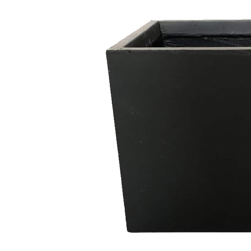 Durx-litecrete Lightweight Concrete Modern Square Granite Planter-Medium - 11.8'x11.8'x11.8'