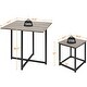 preview thumbnail 4 of 13, 5Pcs Dining Set with Industrial Square Table and 4 Backless Chairs