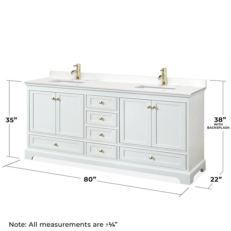 Wyndham Collection WCS202080D-QTZ-UNSMED Deborah 80" Free Standing