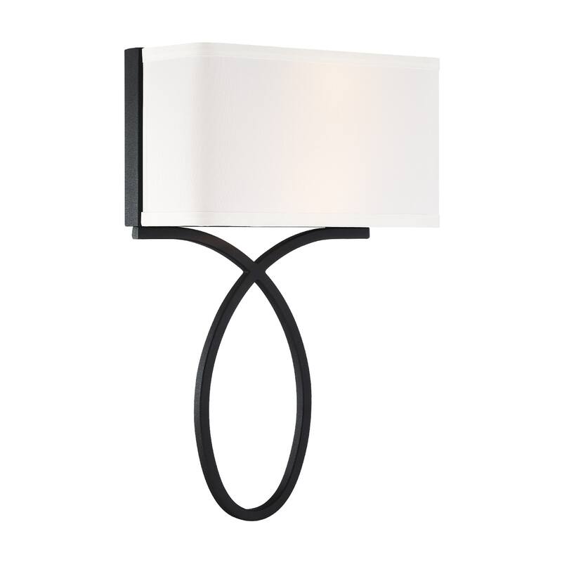 Crystorama Lighting Group Brinkley 2 Light 15" Tall Wall Sconce - Black Forged