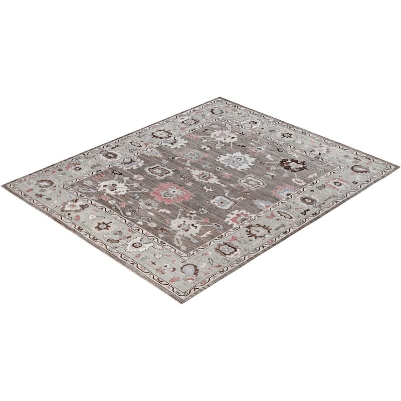 Oushak One-of-a-Kind Hand-Knotted Area Rug - Brown - 8' 0" x 9' 8"
