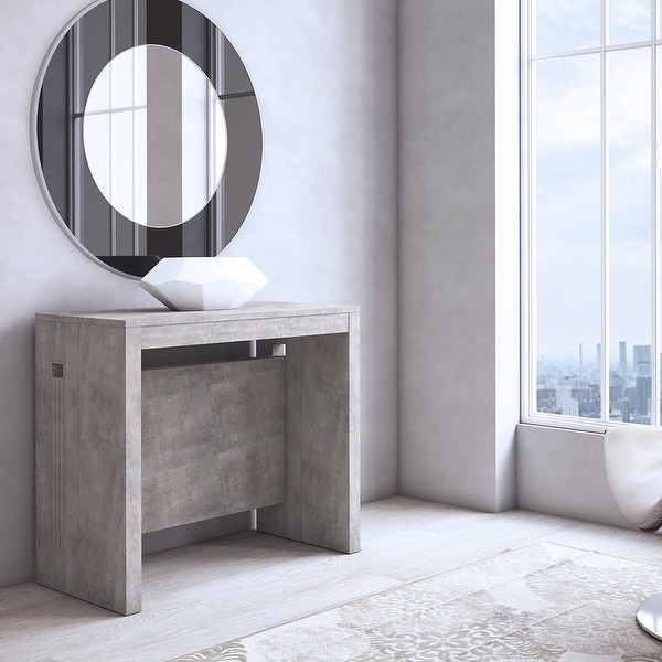 Elasto gray extendable dining cheap table