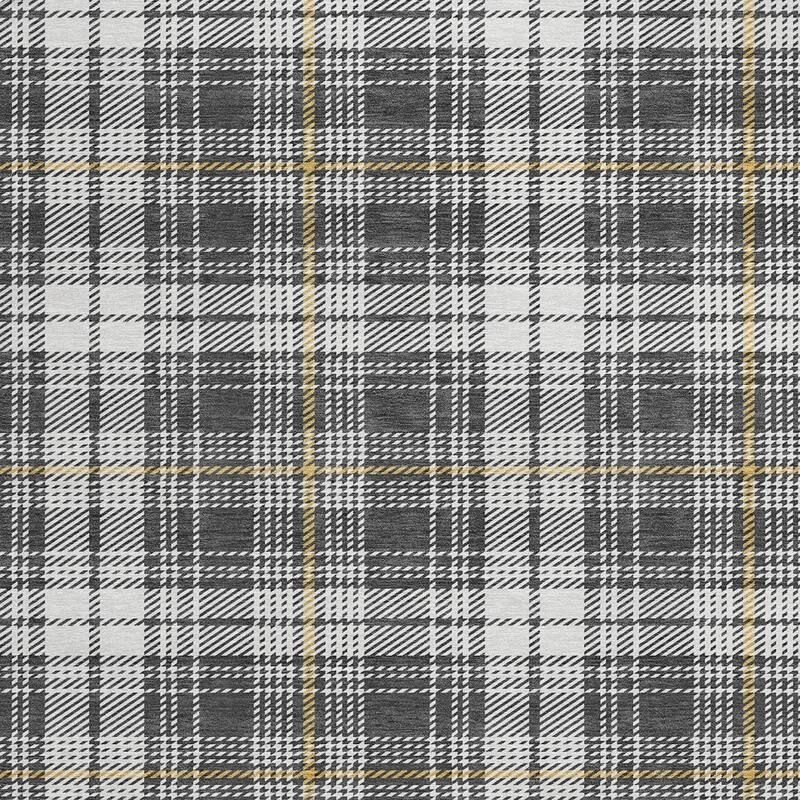 HomeRoots Plaid Transitional Rectangle Outdoor Rug