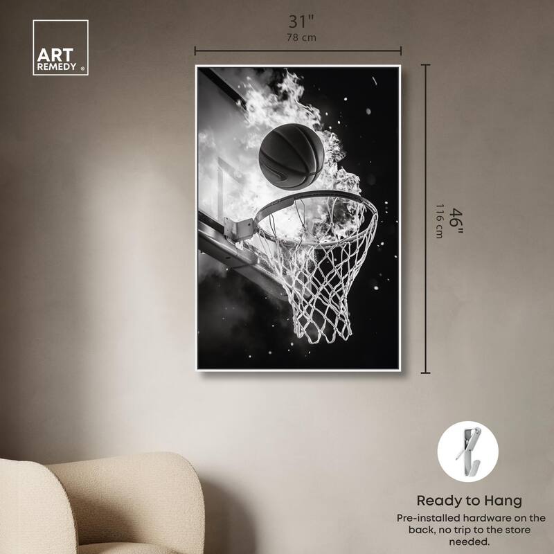 Scorch Some Hoops Canvas by Art Remedy