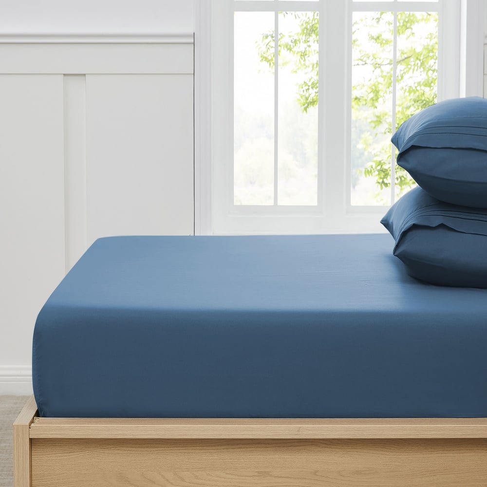 Sweet Home Collection Fitted Sheet Brushed Microfiber Bottom Sheets with Built in Sheet Straps