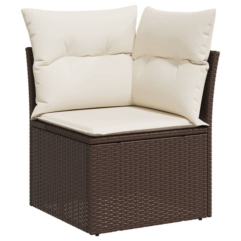 vidaXL Garden Sofa Set Brown - 24.4 x 24.4 x 27.2