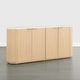 preview thumbnail 47 of 50, Spruce & Spring 70-inch Wide Modern Sideboard Cabinet with Semi-Cylindrical Columns