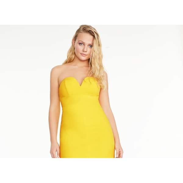 B Darlin Juniors' Strapless Sweetheart Gown Yellow - Bed Bath & Beyond -  40571627