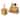 Bamboo Utensil Holder with 3 Detachable Compartments & Handles, Wooden Silverware Caddy for Fork Spoon Knife. - Beige