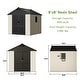 preview thumbnail 19 of 117, Patiowell 8' x 6' / 8' x 8' / 8' x 10 '/ 8' x 12' Plastic Outdoor Shed With Floor for Patio Furniture, Tools (Kick-It Shed)