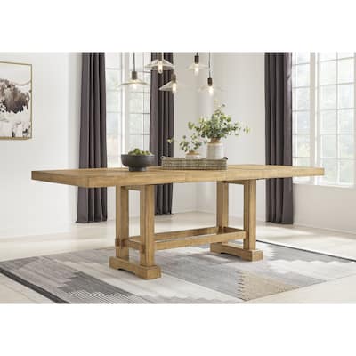 Signature Design by Ashley Havonplane Brown Counter Height Dining Extension Table - 41.75" W x 108" D x 36.25" H