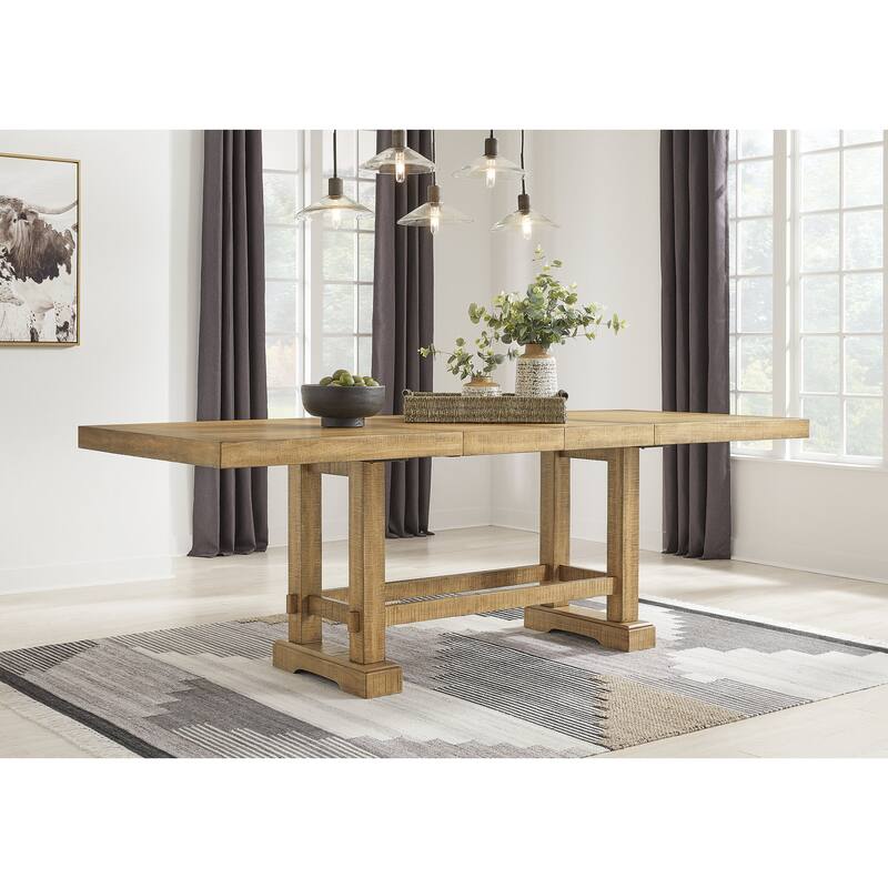 Signature Design by Ashley Havonplane Gray/Brown Counter Height Dining Table and 4 Bar stools