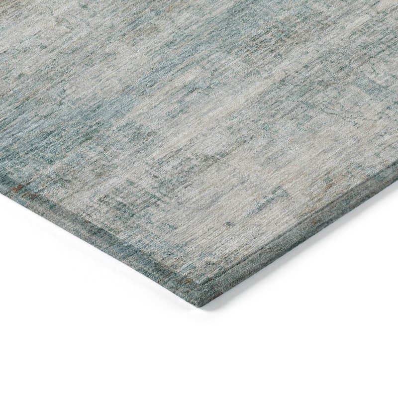 Machine Washable Indoor/Outdoor Watercolor Ombre Chantille Rug