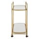 preview thumbnail 5 of 4, Uttermost Swain Brass Serving Cart - 35.75" H x 35.75" W x 16.5" D