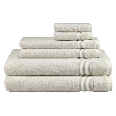 6 Pc Solid Color Towel Set