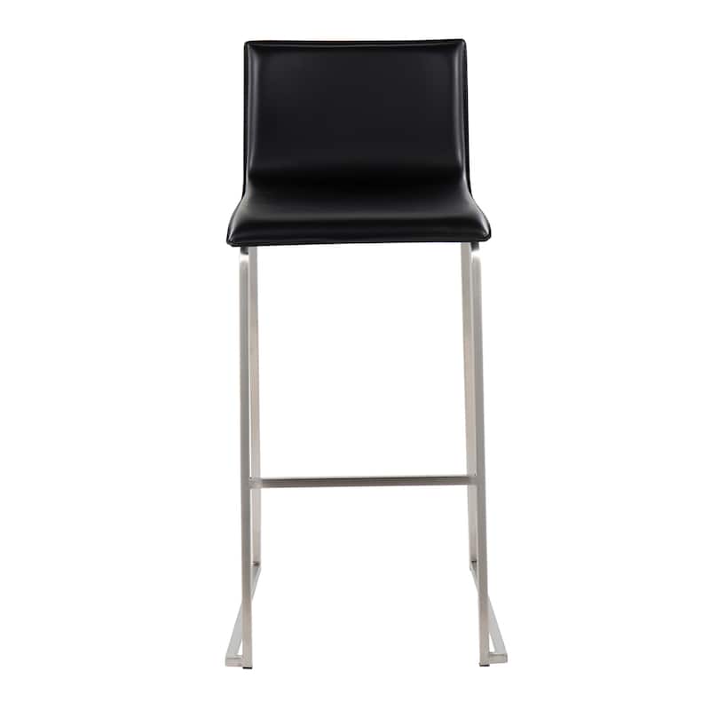 Silver Orchid Mara Upholstered 29" Fixed-Height Bar Stool - Set of 2