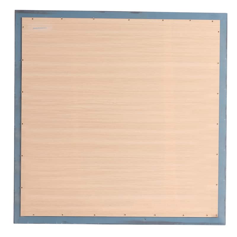 Wooden Framed Square Dresser Wall Mirror - 38" - Blue