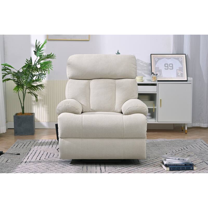 Oversized Power Lift Recliner Chair For Elderly,Reclining Sofa Chair With Remote Control,Side Pocket,Spacious Seat