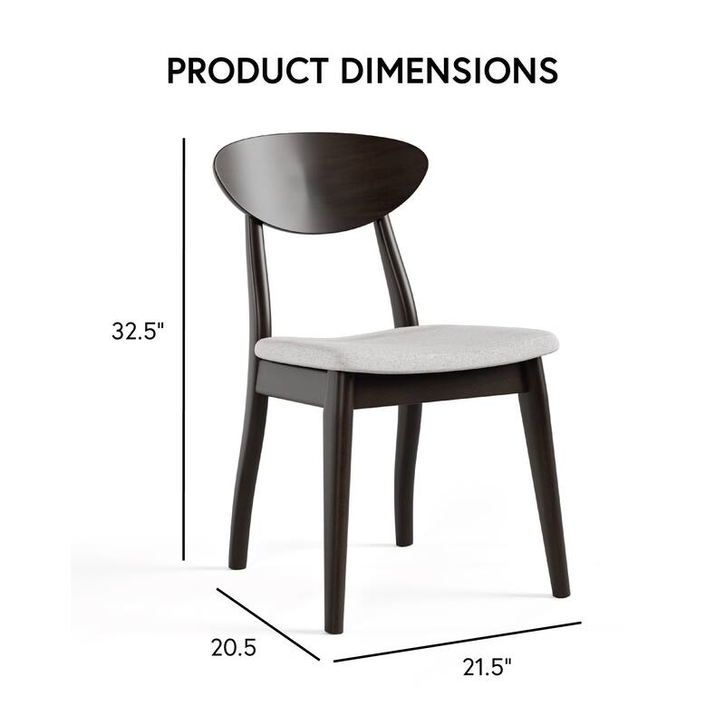 Furniture of America Abigail VI Mid-Century Modern 5-Piece Black Handfinished Solid Wood Dining Set