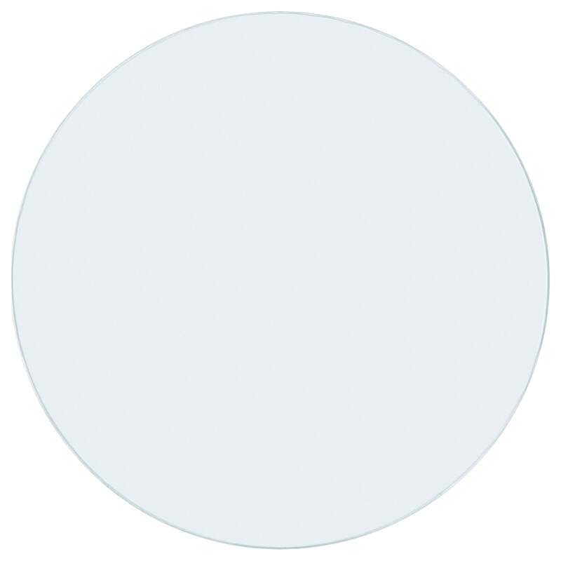 Round Casual Clear Tempered Glass Finish Top - Clear Glass