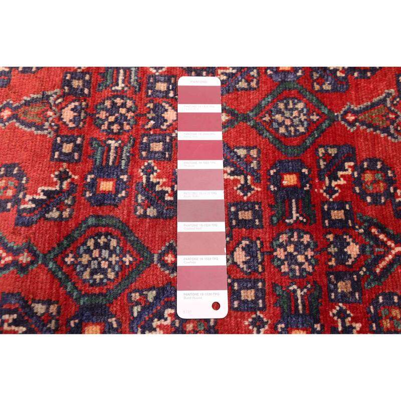 ECARPETGALLERY Hand-knotted Andelz Red Wool Rug - 3'5 x 10'0