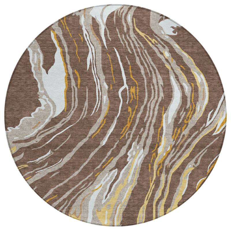 HomeRoots Abstract Transitional Rectangle Outdoor Rug