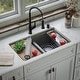 preview thumbnail 16 of 14, Karran QUWS-880 Undermount 32-1/2 in. Double Equal 50/50 Bowl Workstation Kitchen Sink