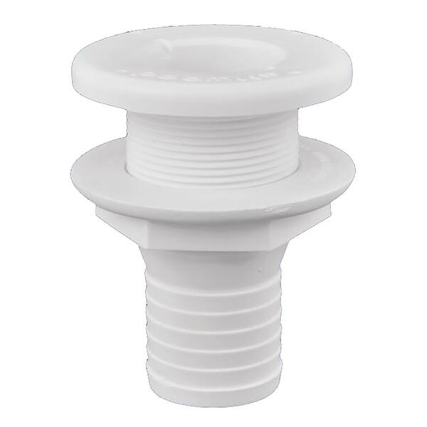 Shop Attwood Plastic Thru Hull Fitting 1 1 2 Inch White Thru