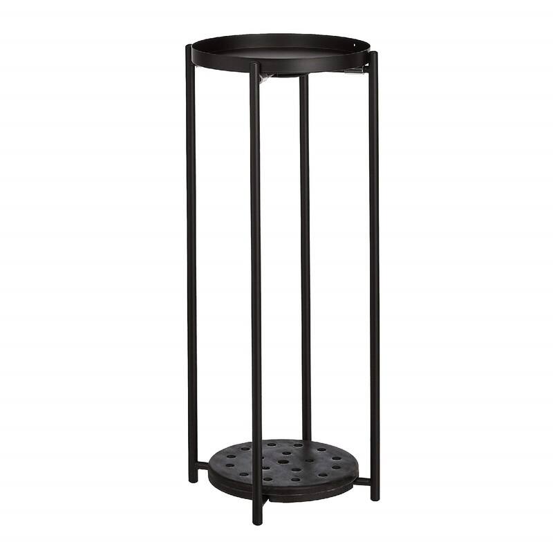 Two-Tier Metal Metal Round Plant Stand - 10.39 x 10.39 x 23.2 inches