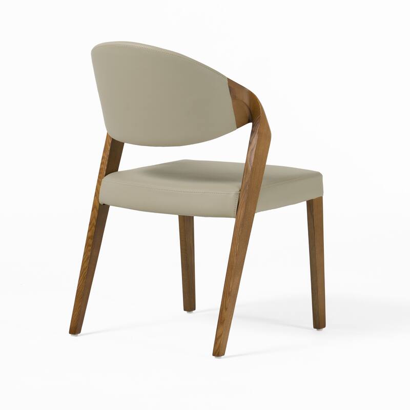 Modrest Arlo Grey & Walnut Dining Chair (Set of 2)