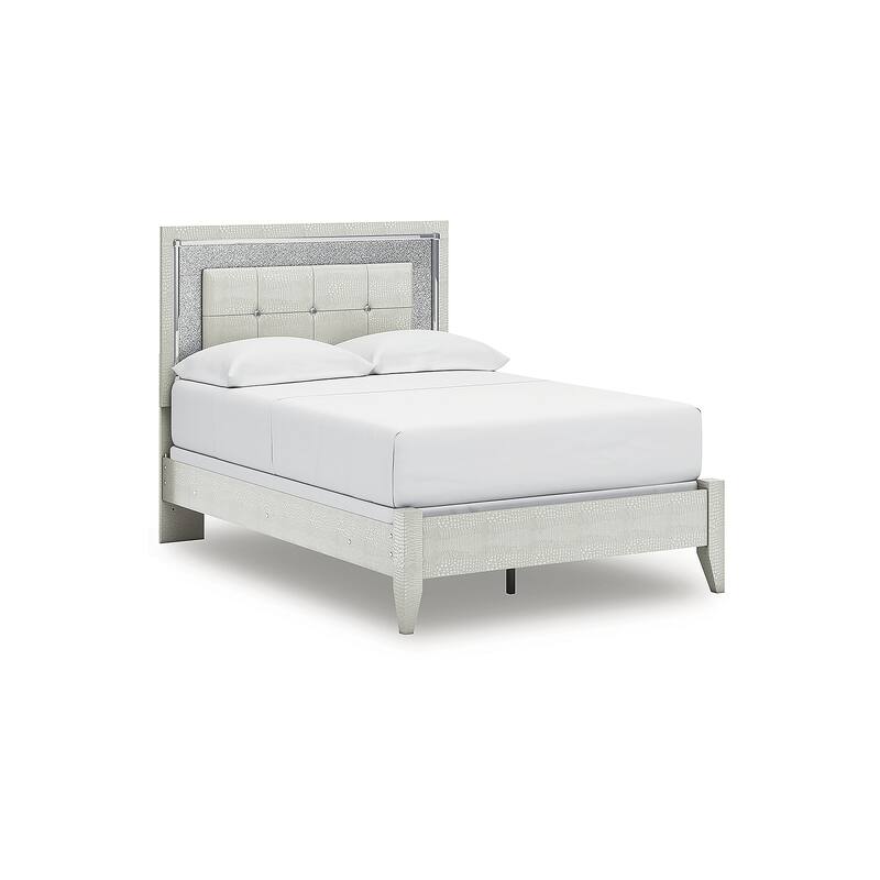 Signature Design by Ashley Zyniden Gray Upholstered Panel Bed