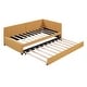 preview thumbnail 6 of 11, Twin Daybed Slat Sofa Bed with Trundle - Yellow