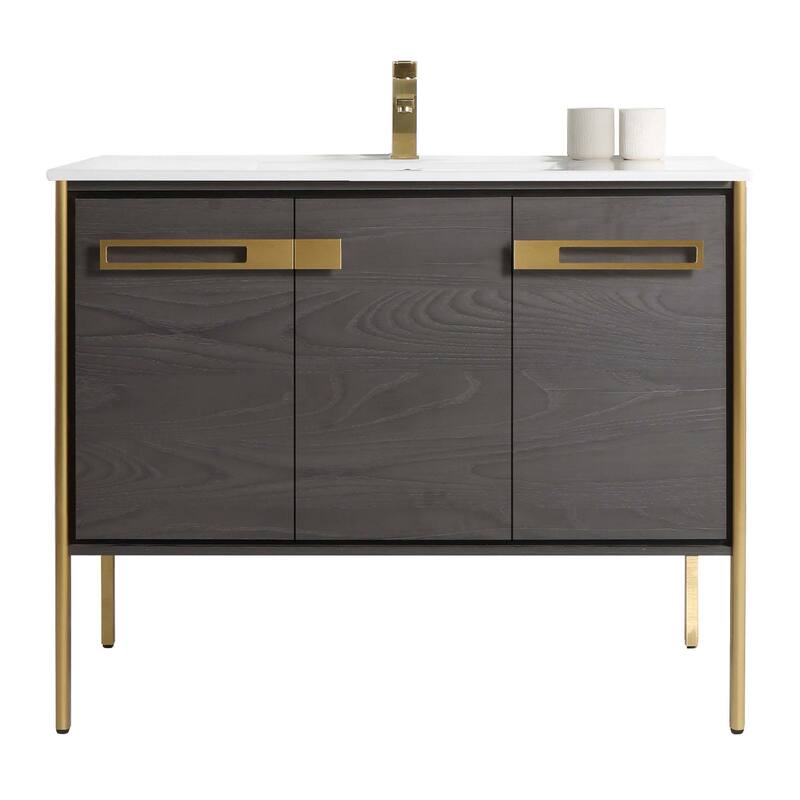 Fine Fixtures Oakville Bathroom Vanity with White Ceramic Sink