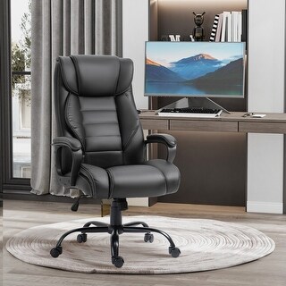 Vinsetto Massage Office Chair, High Back Executive Office Chair with 6-Point Vibration, Adjustable Height, Swivel Seat