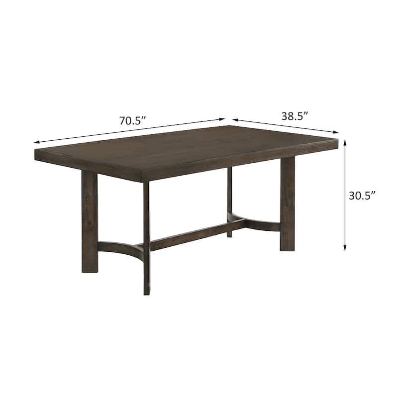Camila Weathered Oak Trestle Base Dining Table