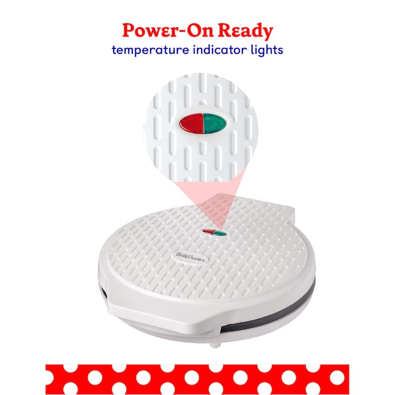 Betty Crocker Pizza Maker Plus, 12" Indoor Electric Grill, Nonstick Griddle Pan for Pizzas,White
