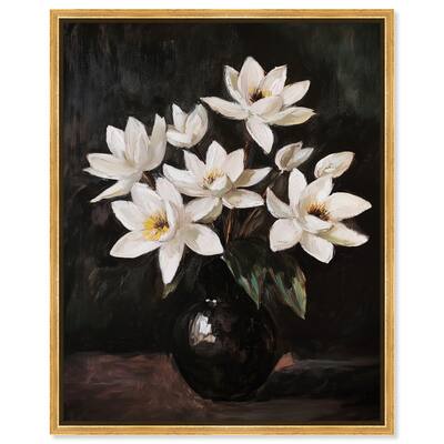 Chiaroscuro Flowers Canvas by Art Remedy