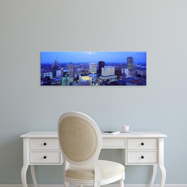 Easy Art Prints Panoramic Images's 'Evening, Buffalo, New York State, USA' Premium Canvas Art
