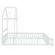 preview thumbnail 80 of 83, Wooden Toddler Floor Bed Frame w/Detachable & Clothes Drying Rack