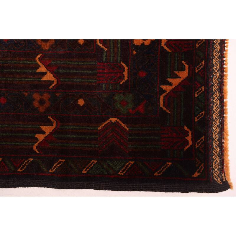 ECARPETGALLERY Hand-knotted Teimani Black, Brown Wool Rug - 3'7 x 6'6