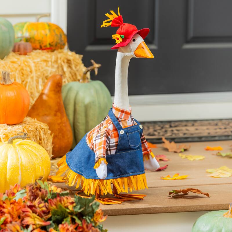 Porch Goose Outfit for Garden Statue - Scarecrow
