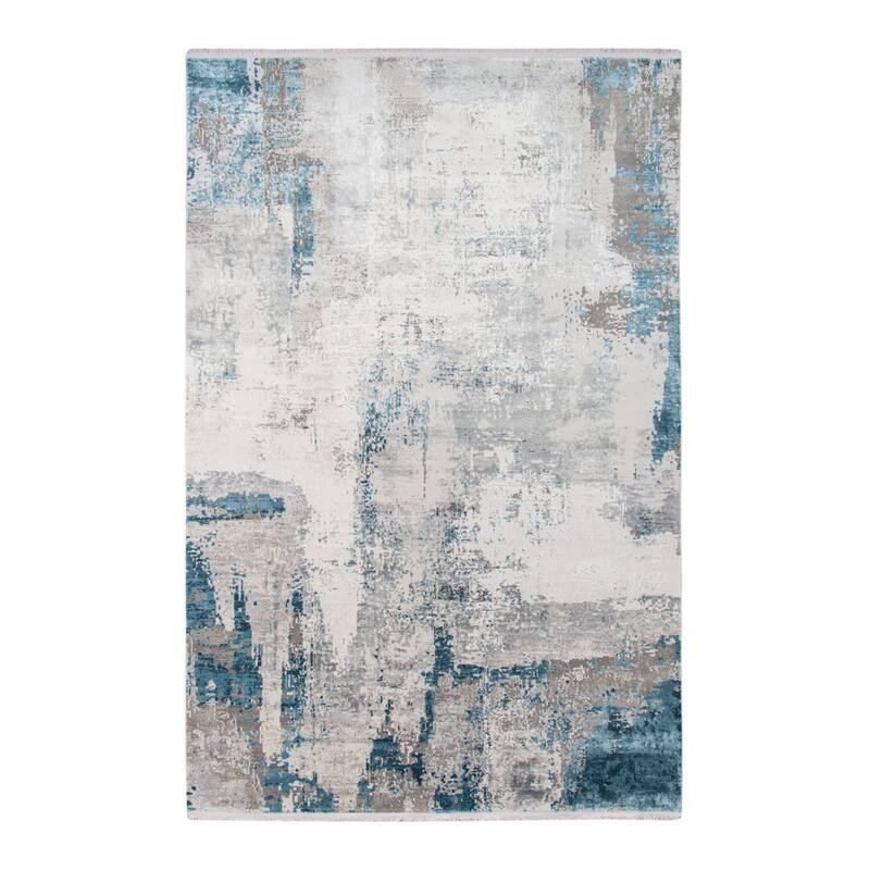 HomeRoots Abstract Contemporary Rectangle Area Rug