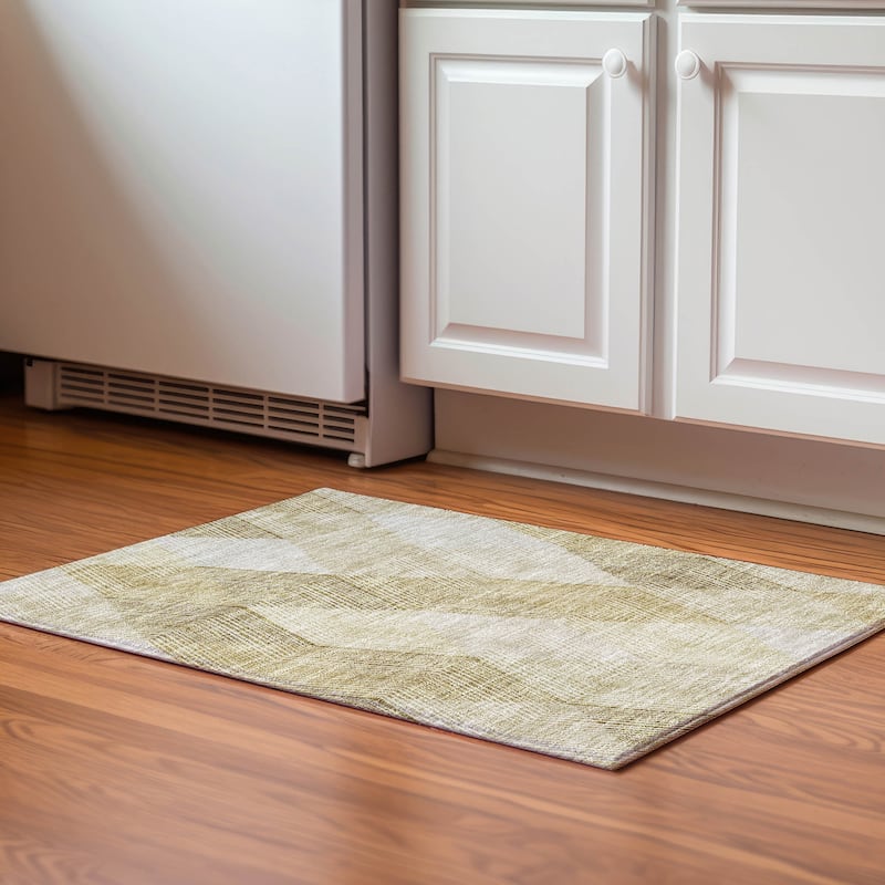 Premium Washable Super Soft Modern Fusion Mayfield Rug - Ivory - 1'8" x 2'6"