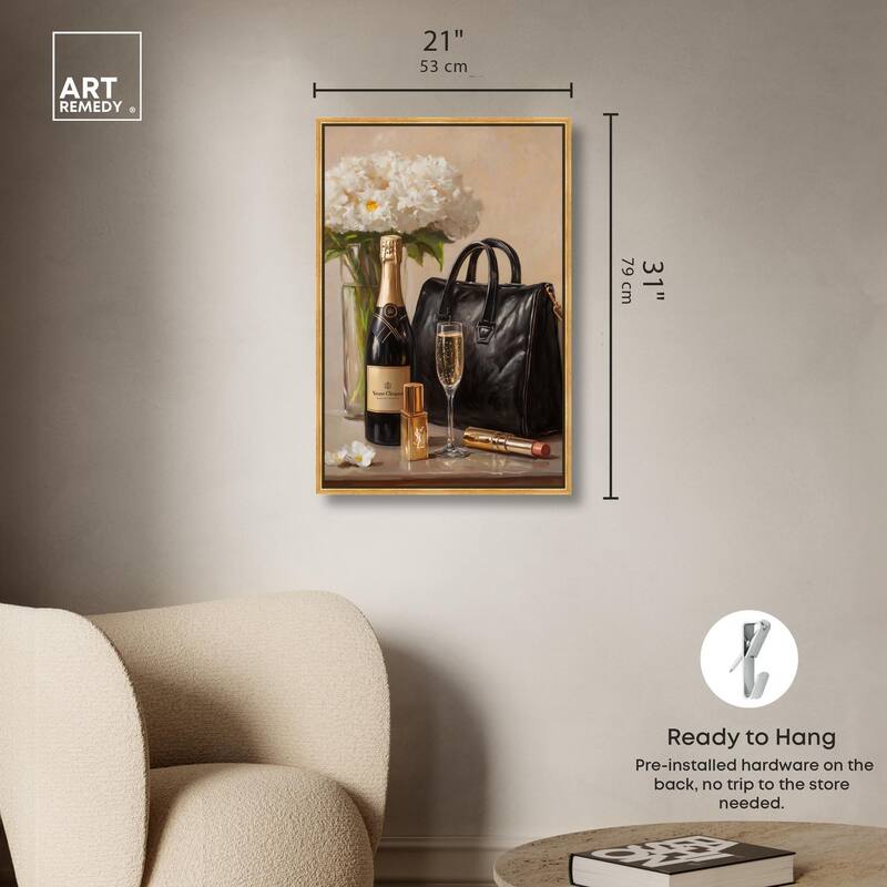 Cheers to Lovely Glam Canvas by Art Remedy